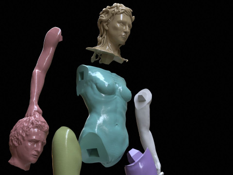Medusa with the Head of Perseus Printable 3D Print Model