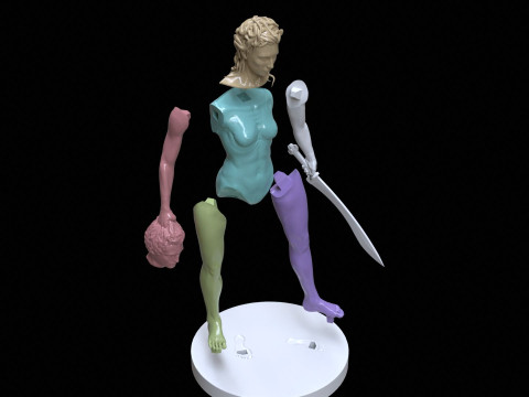 Medusa with the Head of Perseus Printable 3D Print Model