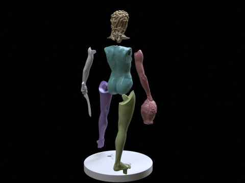 Medusa with the Head of Perseus Printable 3D Print Model