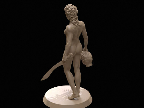 Medusa with the Head of Perseus Printable 3D Print Model