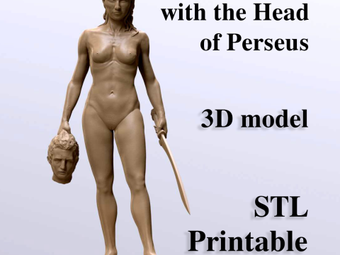 Medusa with the Head of Perseus Printable 3D Print Model