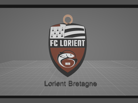 FC Lorient-Bretagne Sud badge Printable and Renderable Modèles 3D en vedette