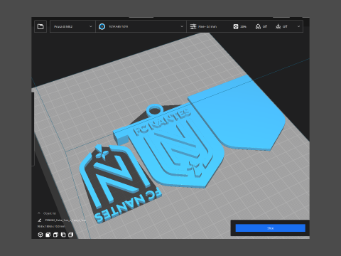 FC Nantes badge Printable and Renderable 3D 打印模型