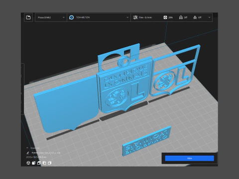 Olympique Lyonnais badge Printable and Renderable 3D Print Model