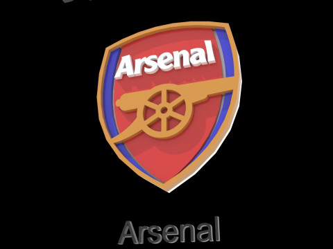 Arsenal FC keychain badge Printable and Renderable 3D 프린트 모델