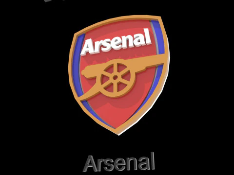 Arsenal FC keychain badge Printable and Renderable 3D Print Model