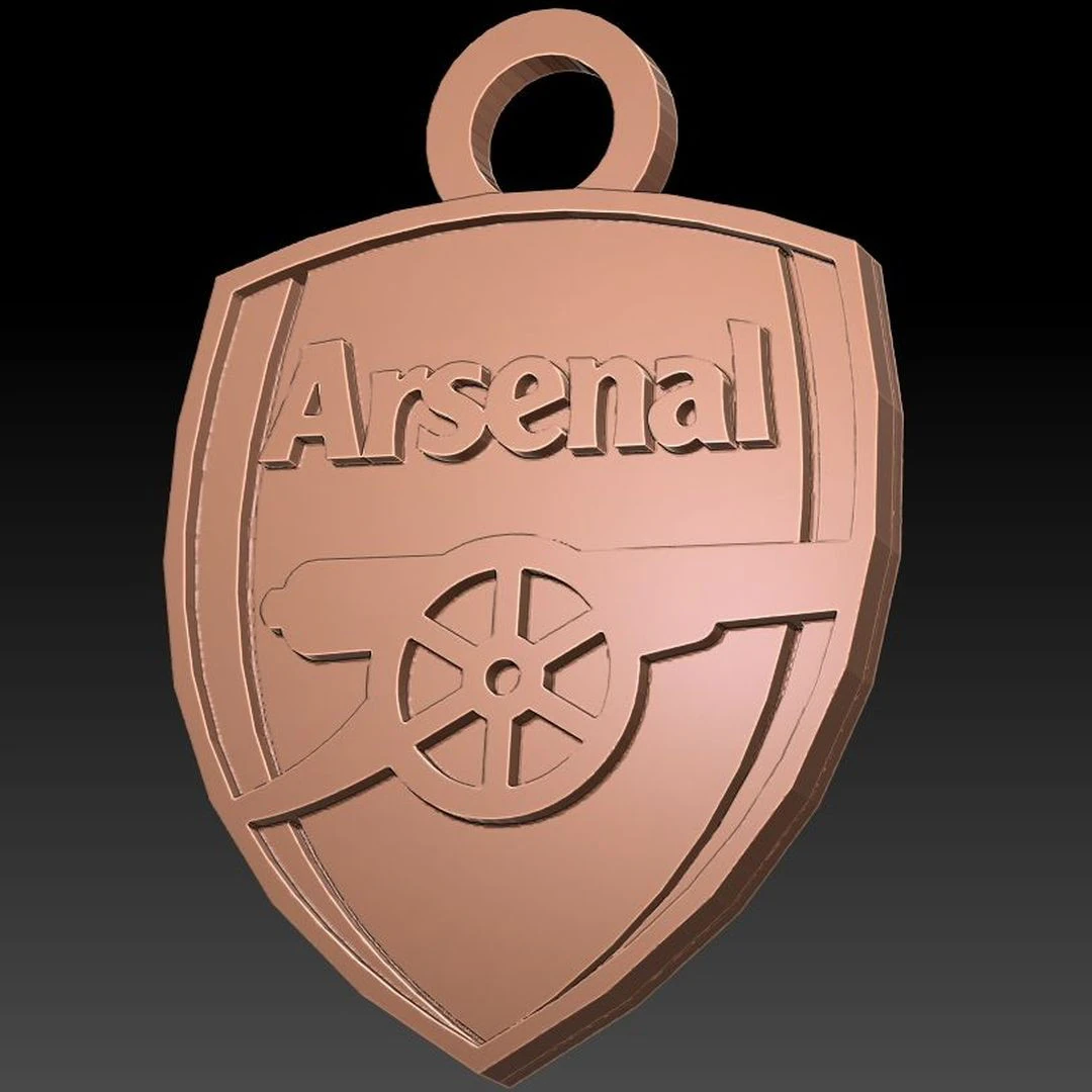 Arsenal FC keychain badge Printable and Renderable 3D Print Model .c4d .max .obj .3ds .fbx .stl .blend 