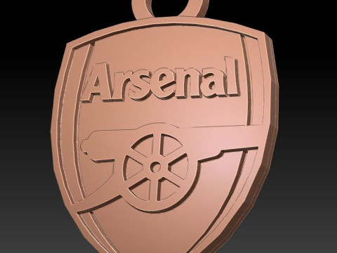 Arsenal FC keychain badge Printable and Renderable 3D प्रिंट मॉडल