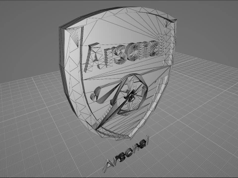 Arsenal FC keychain badge Printable and Renderable 3D Print Model