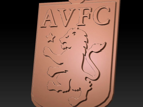 Aston Villa FC keychain Logo Printable and Renderable 3D प्रिंट मॉडल