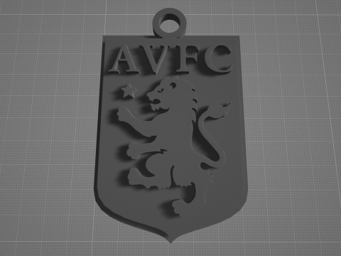 Aston Villa FC keychain Logo Printable and Renderable 3D 打印模型