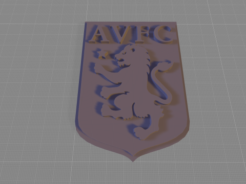 Aston Villa FC keychain Logo Printable and Renderable 3D 打印模型