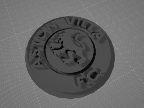 Aston Villa FC keychain Logo Printable and Renderable 3D Print Model