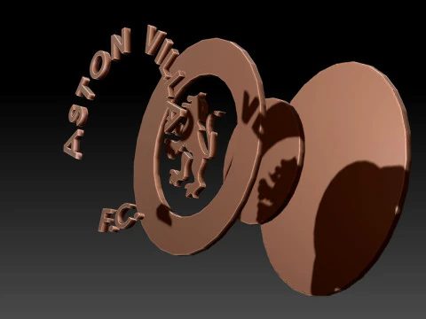 Aston Villa FC keychain Logo Printable and Renderable 3D Print Model