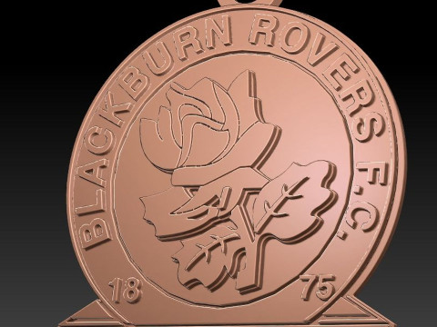 Blackburn Rovers FC keychain Logo Printable and Renderable 3D प्रिंट मॉडल