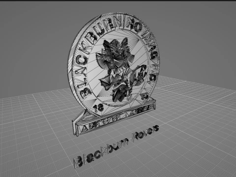 Blackburn Rovers FC keychain Logo Printable and Renderable 3D Print Model