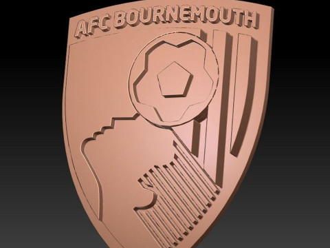 Bournemouth Fc keychain Logo Printable and Renderable 3D Print Model