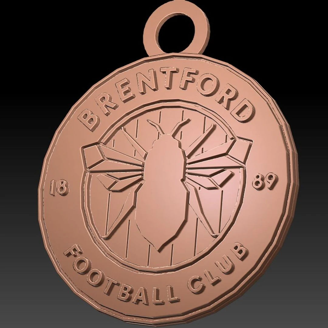 Brentford keychain Logo Printable and Renderable 3D Print Model .c4d .max .obj .3ds .fbx .stl .blend 