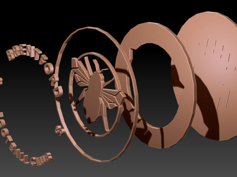 Brentford keychain Logo Printable and Renderable 3D 打印模型