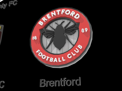 Brentford keychain Logo Printable and Renderable 3D 打印模型