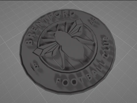 Brentford keychain Logo Printable and Renderable 3D Print Model