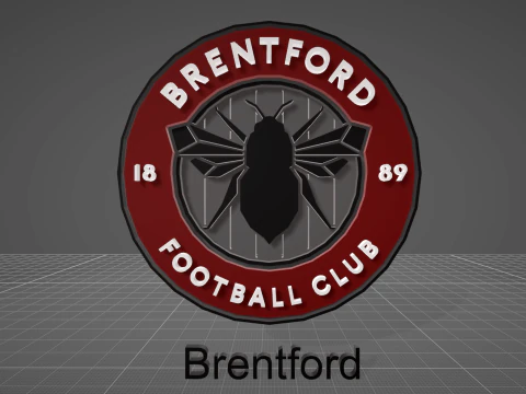 Brentford keychain Logo Printable and Renderable 3D Print Model