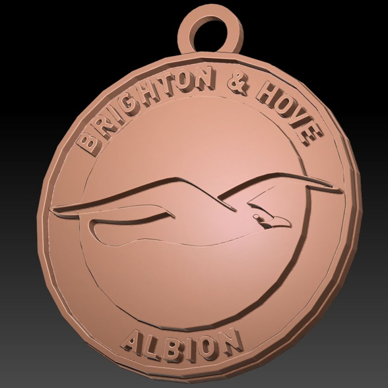 Brighton Hove Albion Keychan 3Dプリントモデル .c4d .max .obj .3ds .fbx .stl .blend