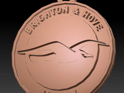 브라이튼 호브 앨비언 열쇠고리 3D 프린트 모델