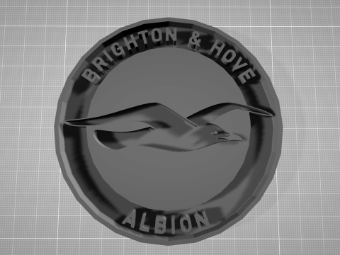 Brighton Hove Albion Keychan 3Dプリントモデル