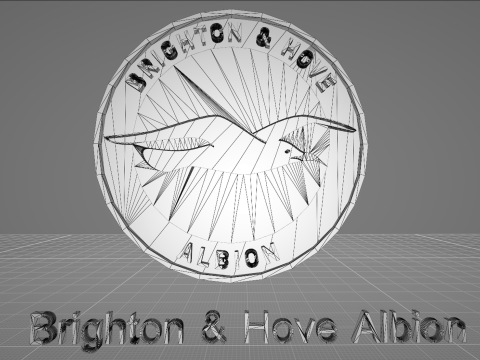 Brighton Hove Albion Keychan 3Dプリントモデル
