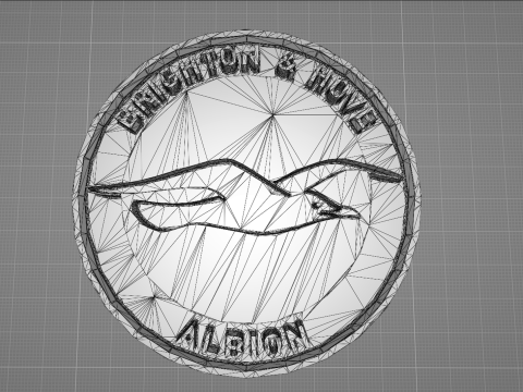 Brighton Hove Albion Keychan 3Dプリントモデル