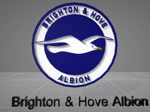 Brighton Hove Albion Keychan 3Dプリントモデル
