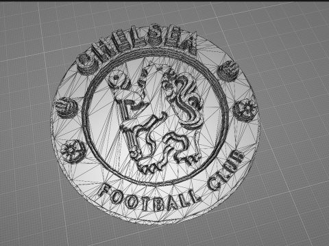 Chelsea FC keychain Logo Printable and Renderable Modello di stampa 3D