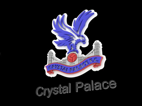 Crystal Palace FC keychain badge Printable and Renderable 3D Print Model