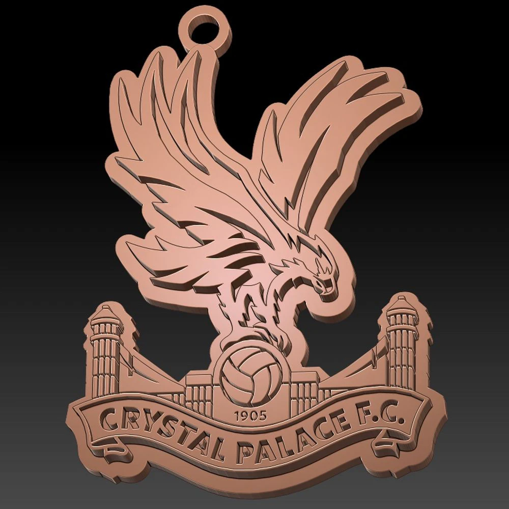 Crystal Palace FC keychain badge Printable and Renderable 3D Print Model .c4d .max .obj .3ds .fbx .stl .blend 