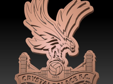 Crystal Palace FC keychain badge Printable and Renderable Modello di stampa 3D