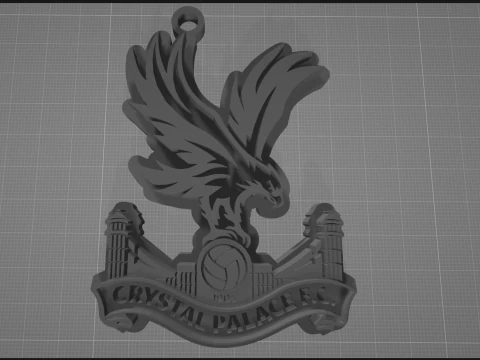 Crystal Palace FC keychain badge Printable and Renderable 3D Print Model