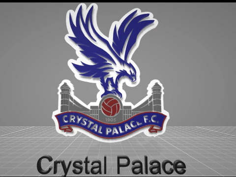 Crystal Palace FC keychain badge Printable and Renderable 3D Print Model
