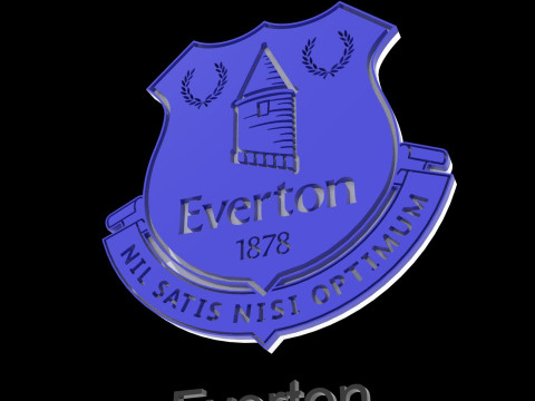 Everton FC keychain badge Printable and Renderable 3D Print Model