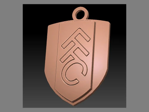 Llavero Fulham FC Logo imprimible y renderizable Modelo de impresión 3D