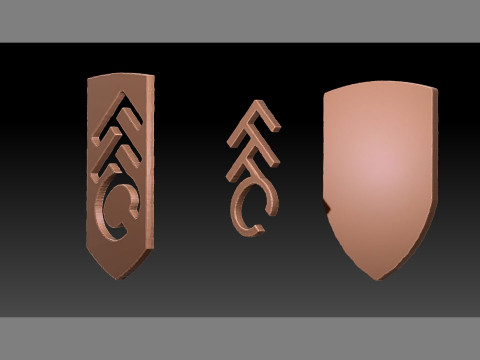 Fulham FC keychain Logo Printable and Renderable Modèles 3D en vedette