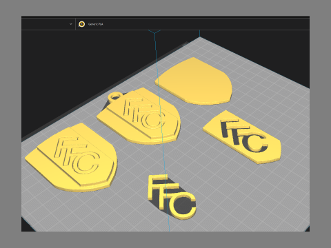 Fulham FC keychain Logo Printable and Renderable Modèles 3D en vedette