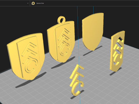 Fulham FC keychain Logo Printable and Renderable Modèles 3D en vedette