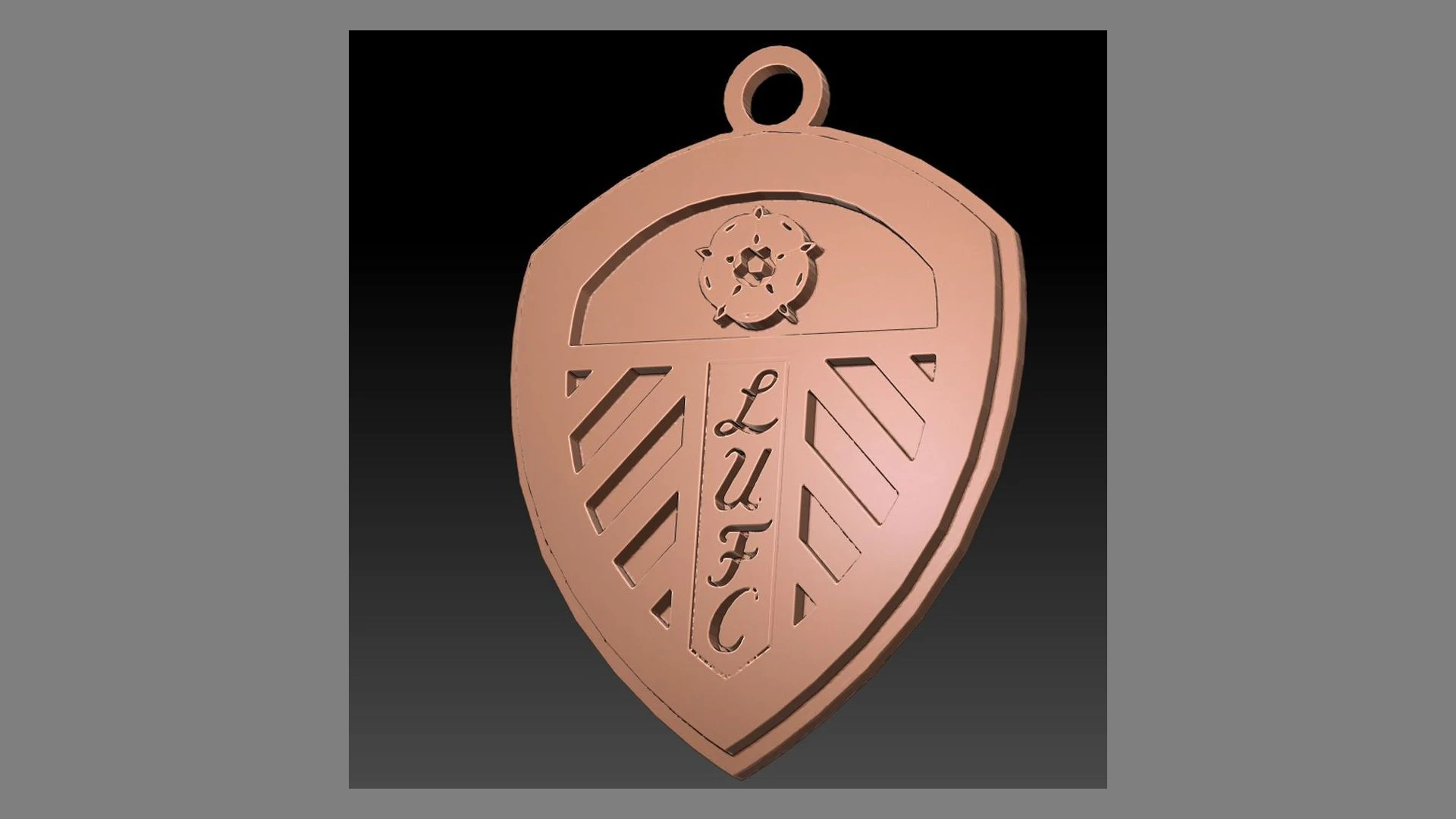 Leeds United FC keychain badge Printable and Renderable 3D Print Model .c4d .max .obj .3ds .fbx .stl .blend 