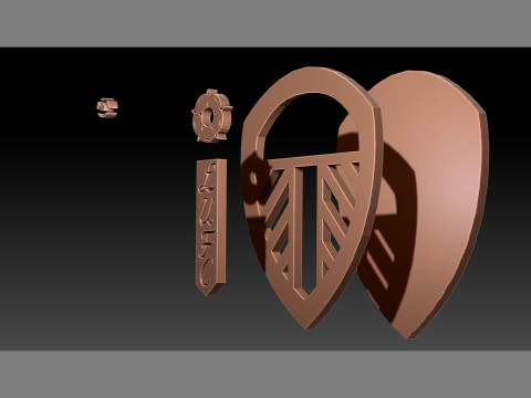 Leeds United FC keychain badge Printable and Renderable 3D 프린트 모델