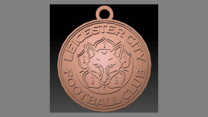 Leicester City FC keychain Badge Printable and Renderable 3D Druckmodell .c4d .max .obj .3ds .fbx .stl .blend