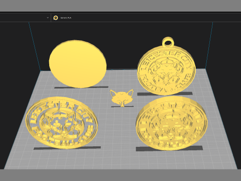 Leicester City FC keychain Badge Printable and Renderable 3D Druckmodell