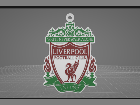 Liverpool FC keychain Badge Printable and Renderable 3D 프린트 모델