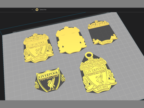 Liverpool FC keychain Badge Printable and Renderable 3D 프린트 모델