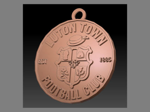 Luton Town FC keychain badge Printable and Renderable Modelo de Impressão 3D